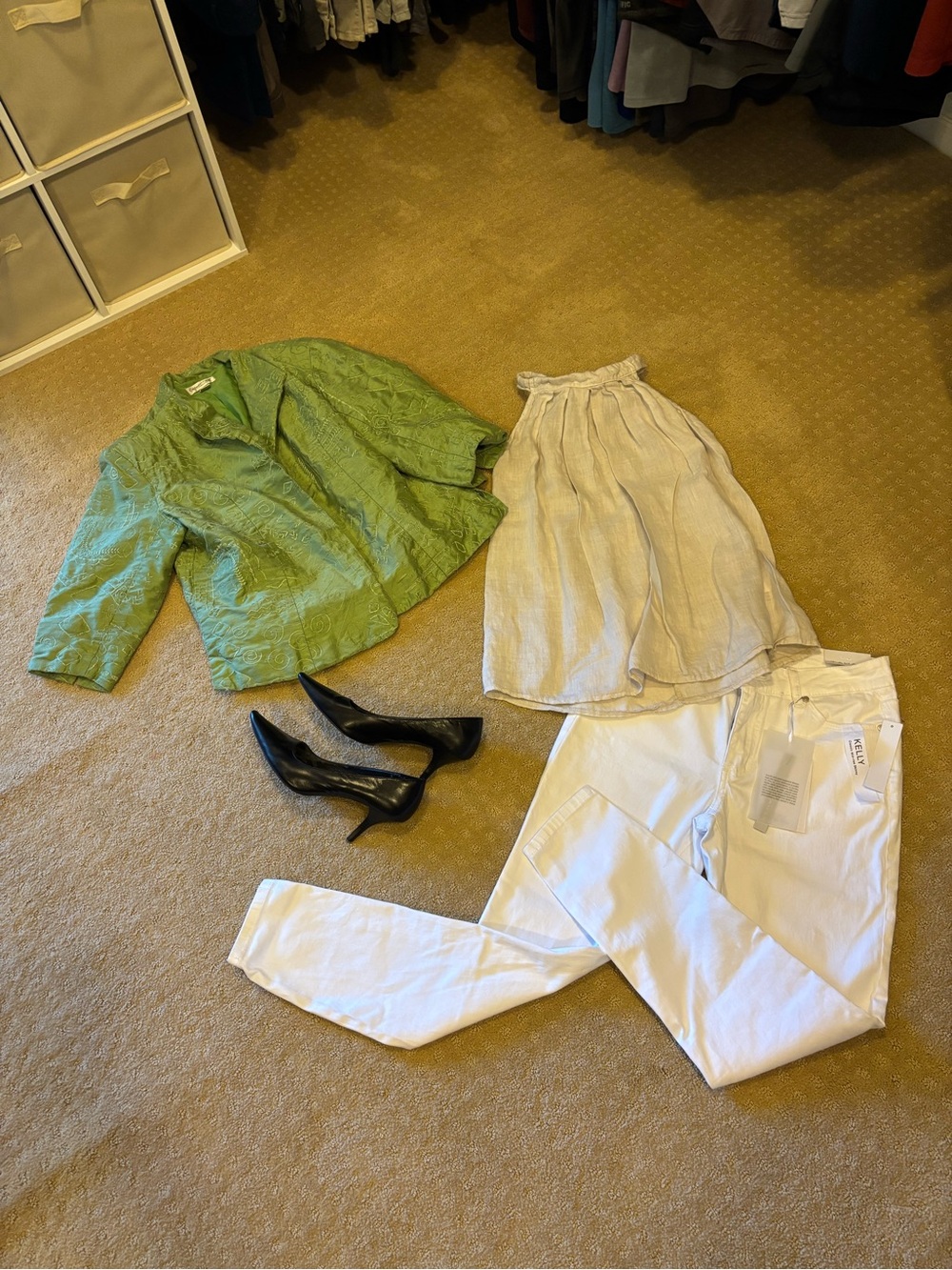 NWT Tahari Kelly Jeans 8/29 Optic White Mid Rise Skinny Stretch Denim Pants 98$